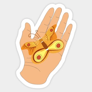 Moth, palm Reading Sticker